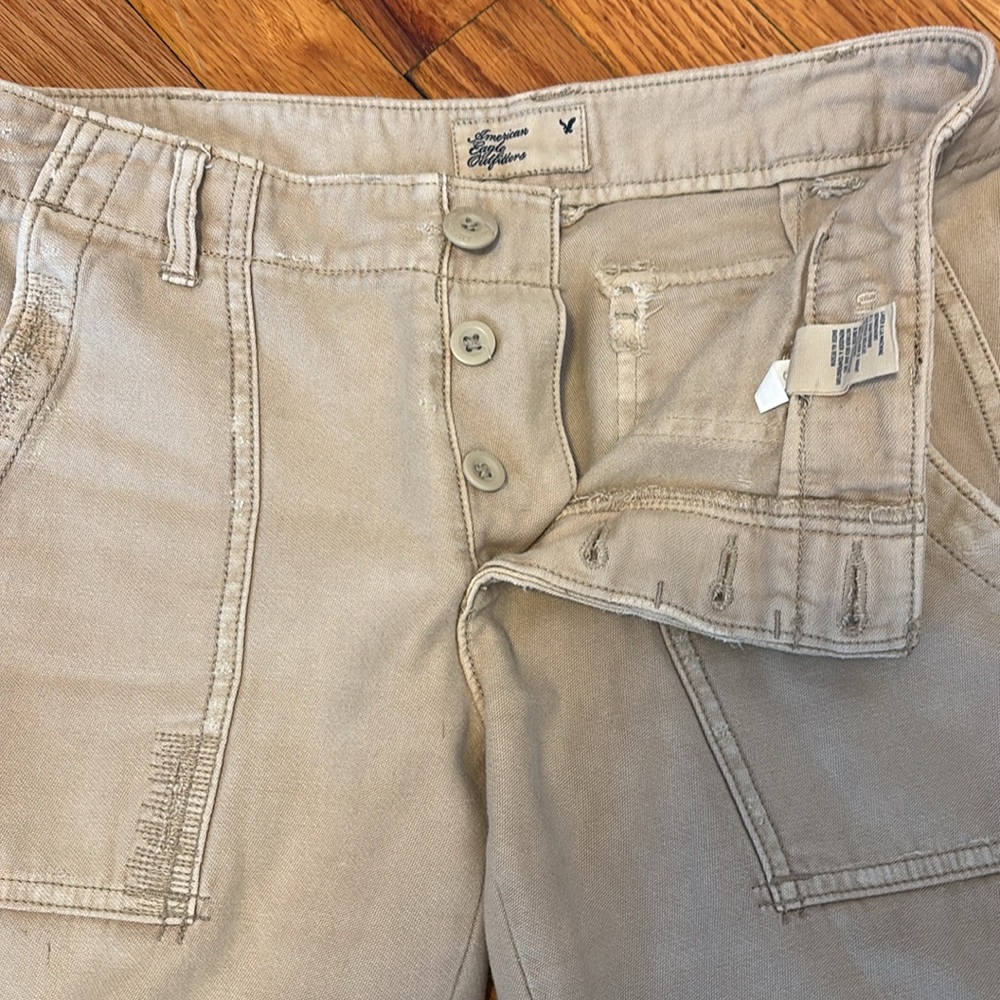 AMERICAN EAGLE KHAKI UTILITY SZ4 9466-M BUTTON FLAP POCKETS - Picture 2 of 12